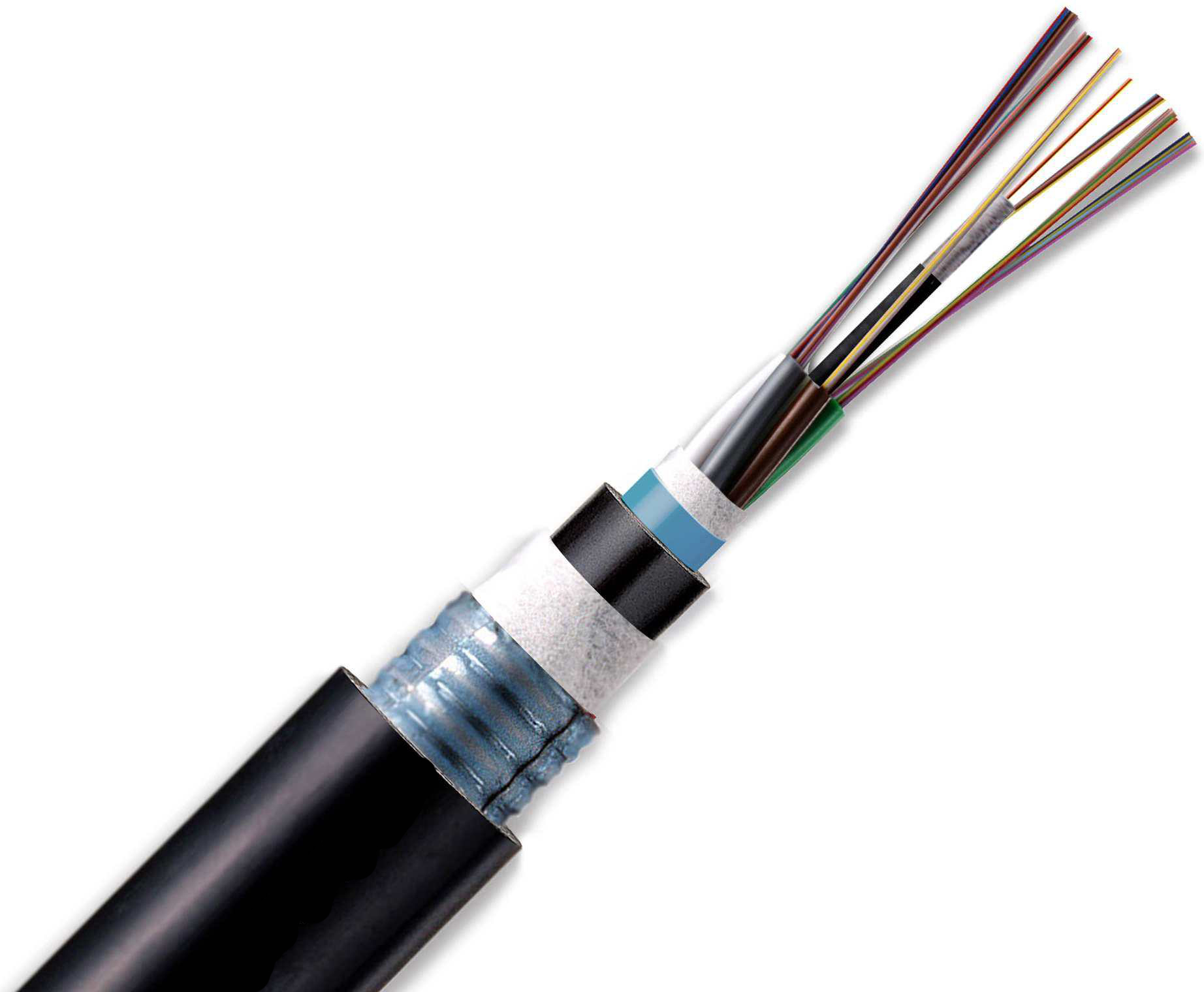 Direct buried single mode fiber optical cable
